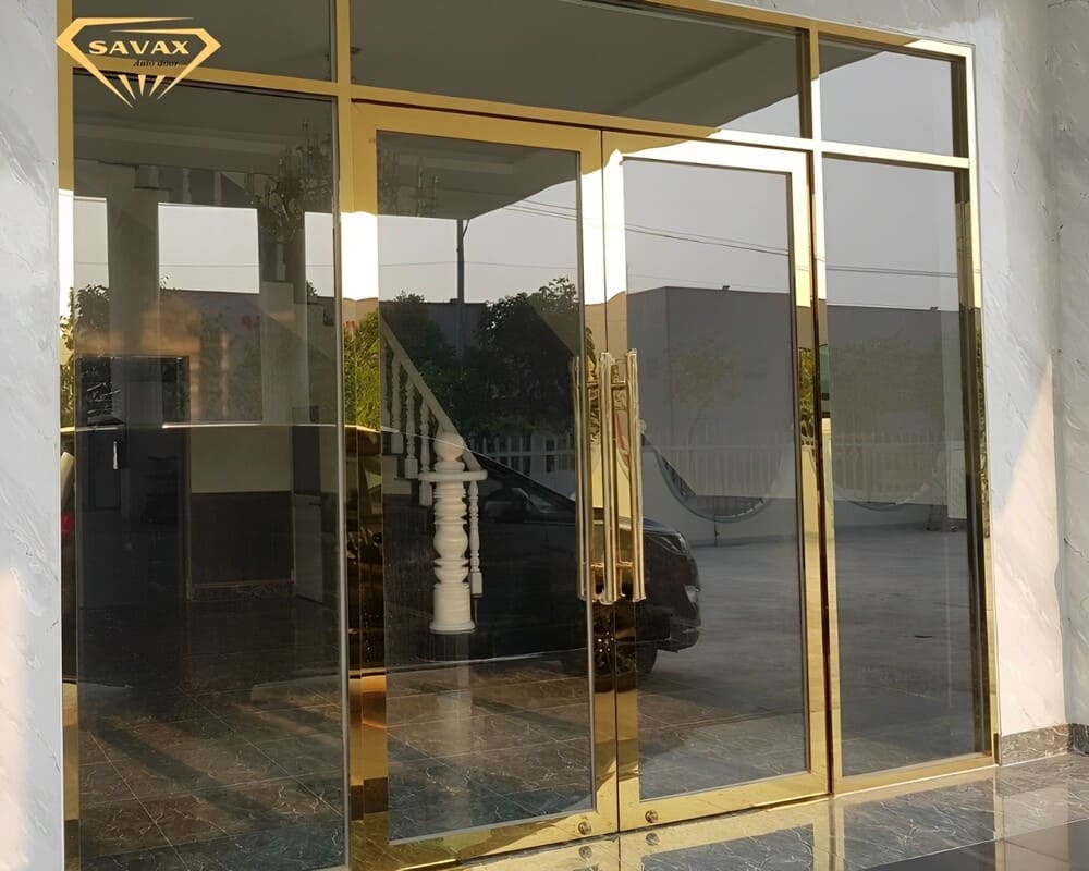 Cửa tự động inox kính Savax Door