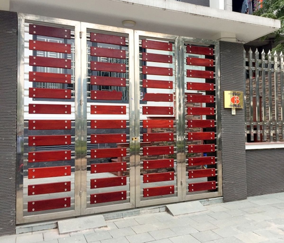 Cửa cổng lùa 4 cánh đẹp, bền bỉ