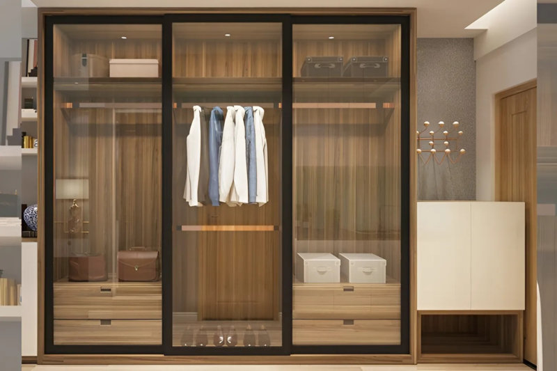 Tính thẩm mỹ của tủ quần áo cánh kính
